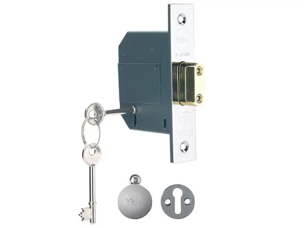 Yale Locks - PM562 Kunci Mortis 5 Lever Keselamatan Tinggi BS 81mm (3in) Chrome