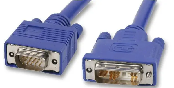 VDC DVI-A naar 15-pins VGA Kabel, 3m, Blauw
