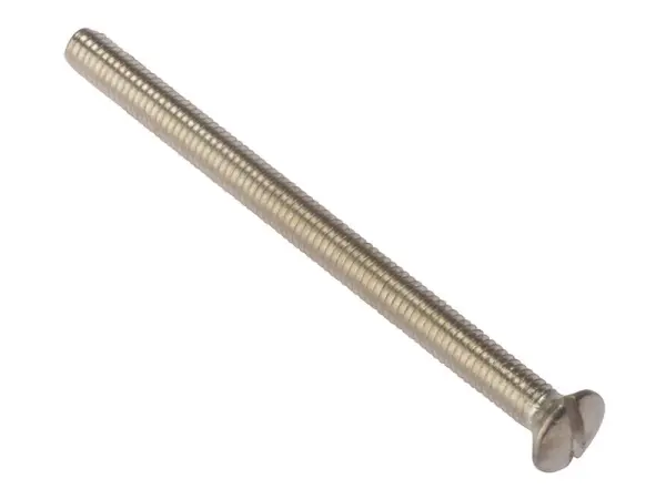 ForgeFix Slotted Raised Head Socket Screws, Nickel Plated, 3.5 x 50mm (Pack of 