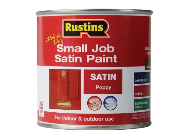 Rustins Tinta Satinado Secagem Rápida - Cor Papoila, 250ml