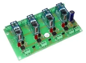 Carte relais CEBEK 24V 4 entrées avec 4 sorties unipolaires