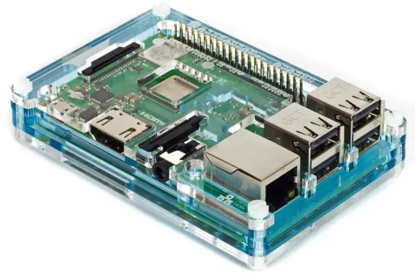 PIMORONI Raspberry Pi Pibow 3 B+ Coupé Gehäuse, Flotilla Blau