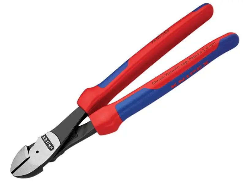 Knipex - Gearrthóirí Díaga Ard-Leochta, Cruach Cróimiam Vanadaim, 250mm