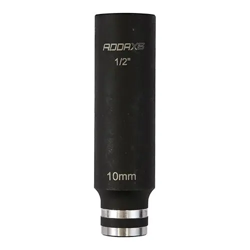 Timco 10mm Impact Socket, 1/2' Drive, 78mm Length, Black Phosphate Finish