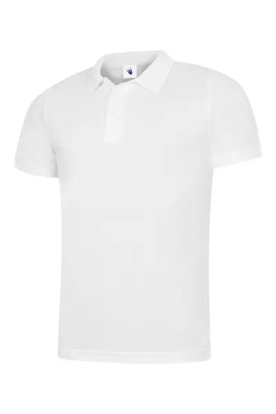 Uneek Polo de Trabajo Super Cool, Poliéster, Blanco, Talla S