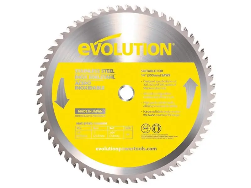 Evolution RVS Kapzaagblad 355mm x 25,4mm, 90 Tanden