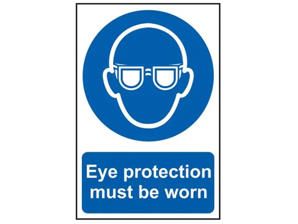 SCAN Eye Protection Must Be Worn PVC Safety Sign 200x300mm