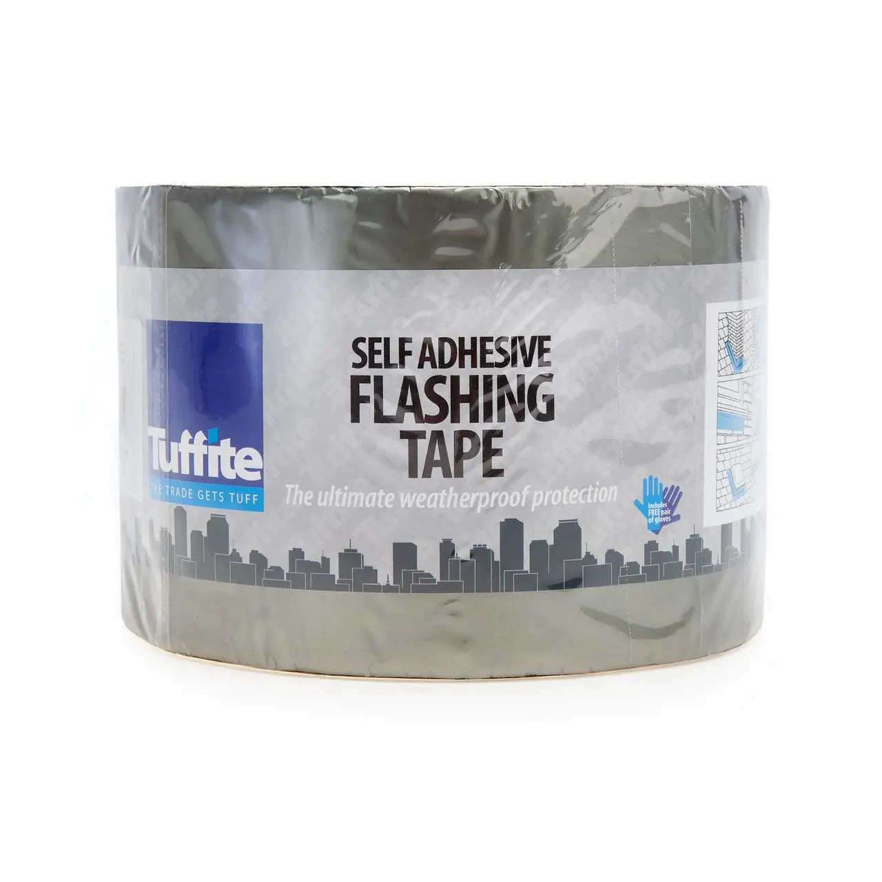 Tuffite Cinta de Flashing Autoadhesiva 10m x 100mm, Gris