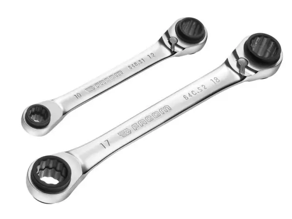 Facom Quatro Ratcheting Spanner Set, 2-Piece