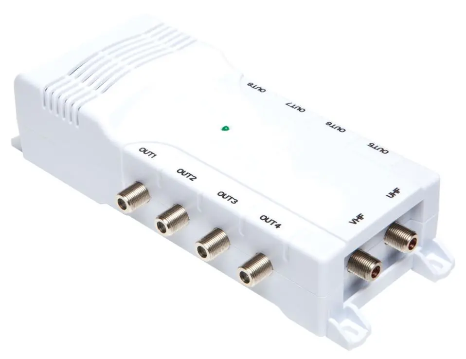 Amplificateur de distribution F-Type ANTIFERENCE série 75, 2 entrées/8 sorties