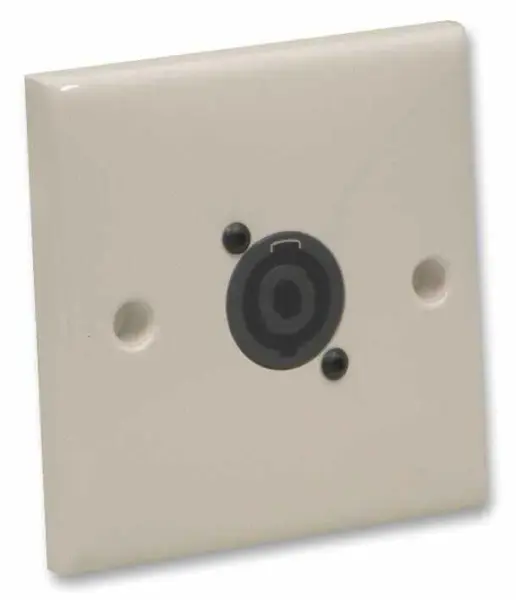 EAGLE AV Wall Plate with 4-Pole Speakon NL4MP Connector