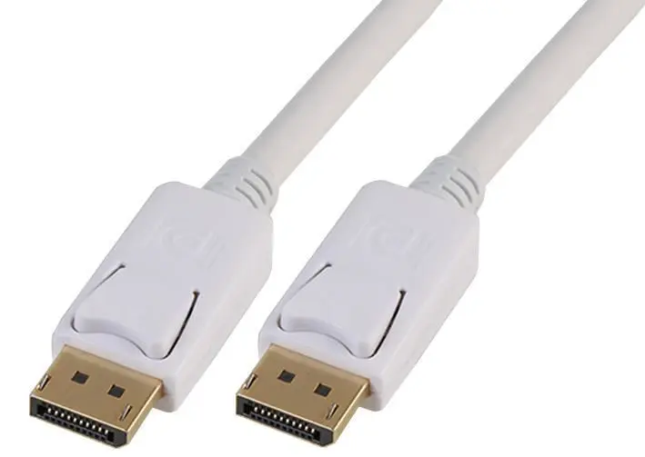 Pro Signal DisplayPort Male to Male Cable, 1m, White, Gold Plated