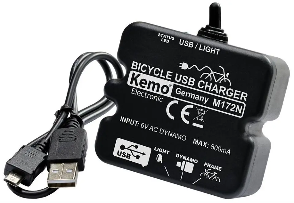 Módulo Controlador de Carregador USB para Bicicleta KEMO ELECTRONIC, 5V 800mA