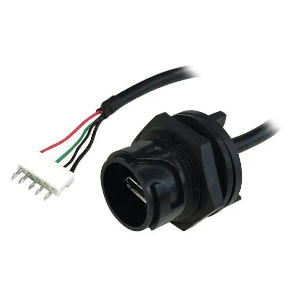Bulgin 5 Pin Header to Micro USB Panel Mount Socket