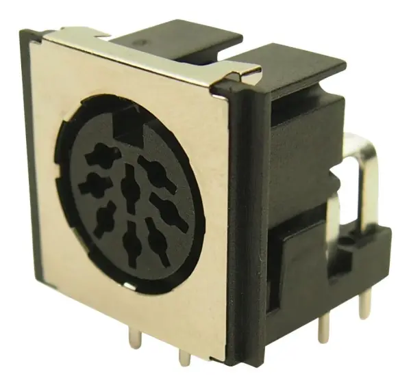 CLIFF 8-Pin Rechthoekige PCB DIN-aansluiting met EMI/RFI-afscherming