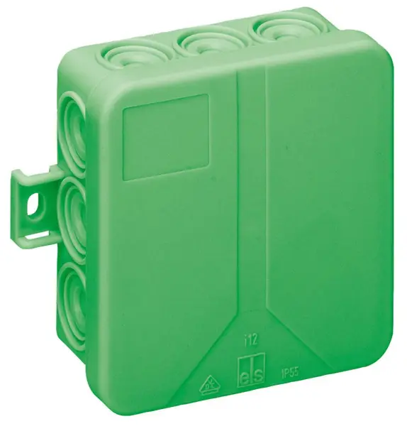 Boîte de jonction SPELSBERG IP55, Vert, 85×85×37mm