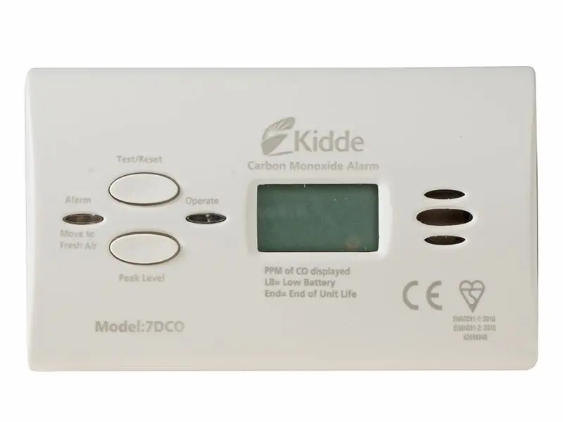 Kidde K7DCO Detetor de Monóxido de Carbono Digital com Sensor de 10 Anos