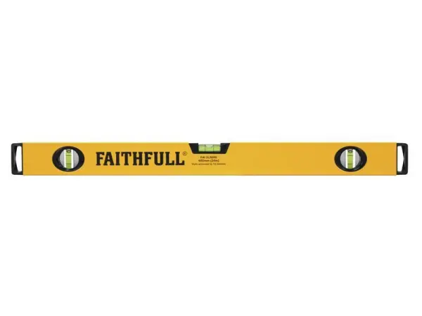 Faithfull アルミ製 3液ダブル ボックス水準器 60cm(24インチ)