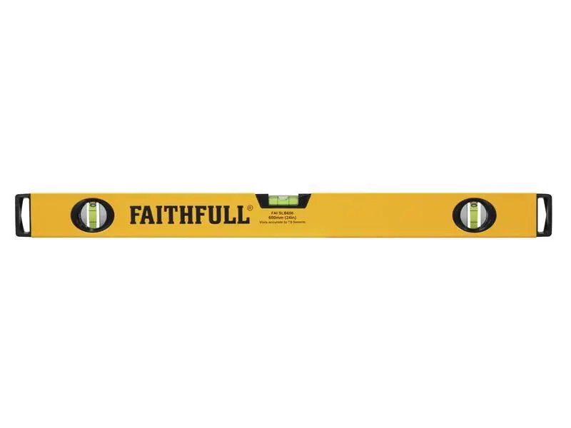 Faithfull アルミ製 3液ダブル ボックス水準器 60cm(24インチ)