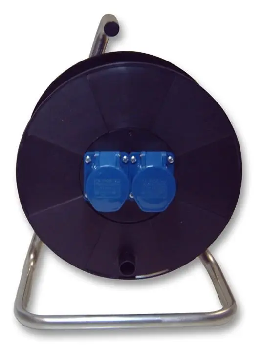 PRO ELEC Carrete de Cable Vacío con Doble Enchufe 16A, 240V