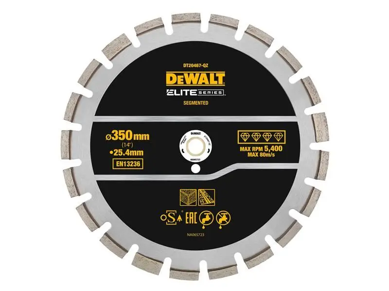 DEWALT ELITE SERIES™ Roda Berlian Segmen Aspal 350 x 25.4mm
