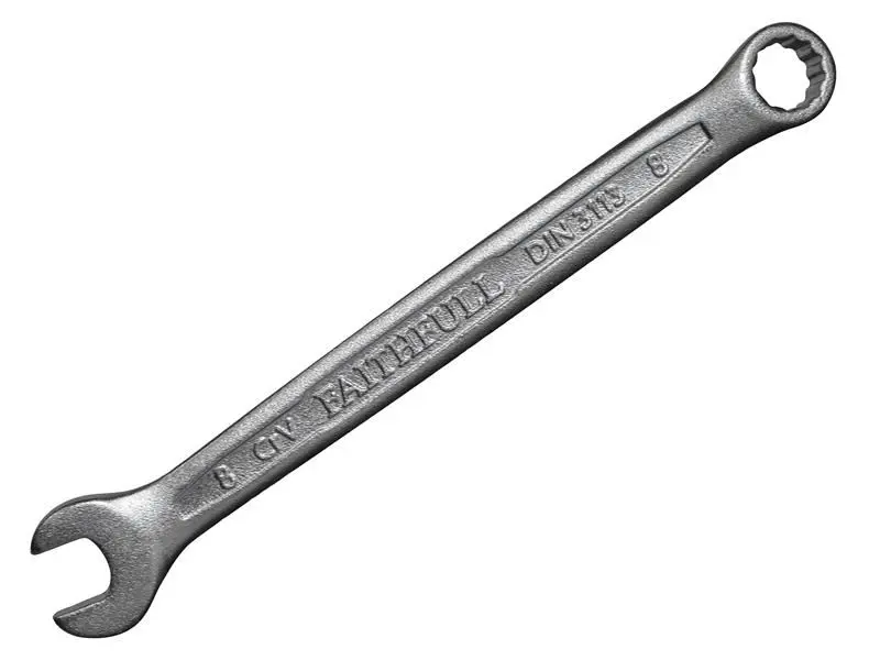 Faithfull Combination Spanner, CV Steel, Satin Finish, 8mm