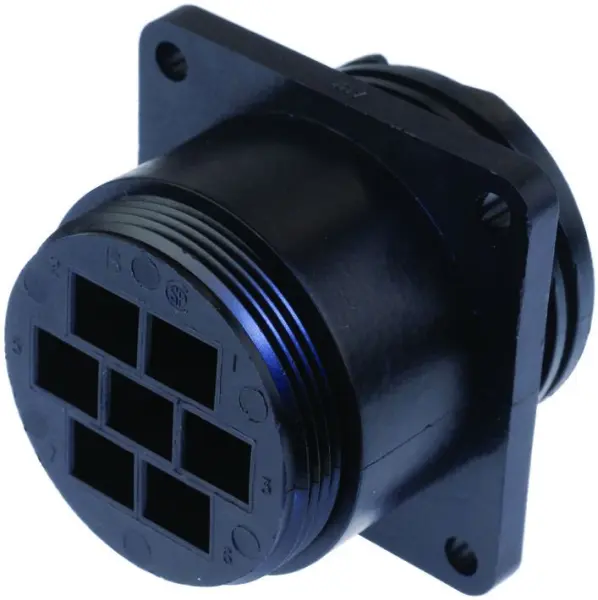 AMP TE Connectivity 206137-1 Receptacle, 7-Way, Panel Mount