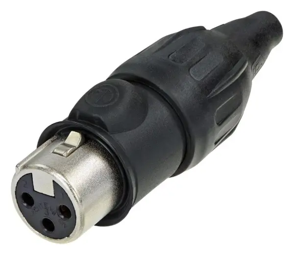NEUTRIK שקע XLR, 3 פינים, דירוג IP65, 16A