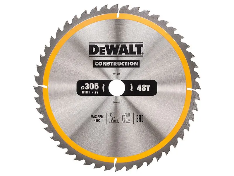 Lâmina de Serra Circular Dewalt Construção 305x30mm, 48 Dentes