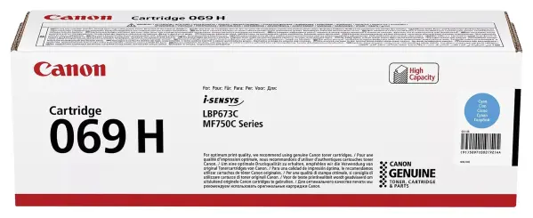 Canon 069H Genuine High Yield Toner Cartridge - Cyan