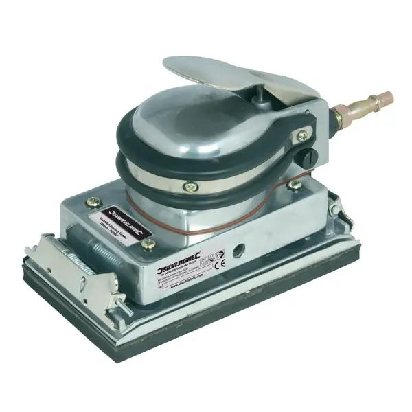 Silverline Air Orbital Jitterbug Sander, Aluminium, 90 x 170 x 12mm