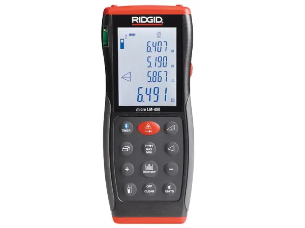 RIDGID LM-400 Μετρητής Απόστασης με Laser και Bluetooth, 70m
