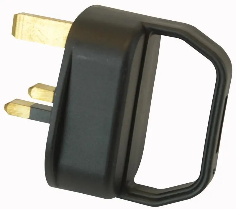 Pro Elec Easy Pull Plug 13A Black, 57x52x45mm
