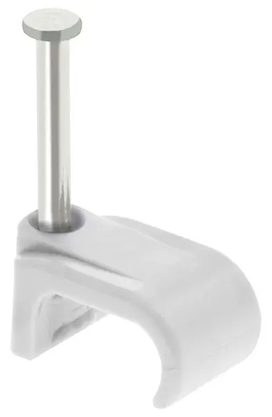 Q-CRIMP Dual Coaxial Cable Clips - White