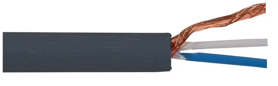 PRO POWER 2-Core Screened Microphone Cable, 20/0.12mm, Black, 100m