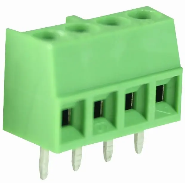 CAMDENBOSS Terminal de PCB de perfil bajo, 4 vías, paso 3.5mm