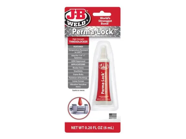 J-B Weld Perma-lock Rouge – Frein filet haute résistance (6 ml)