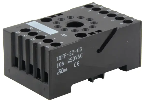 HONGFA 11 Pin DIN Rail Socket, 10A, 250V AC, 10FF Series