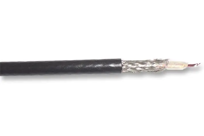 ALPHA WIRE RG174/U Coaxial Cable, PVC Black, 30.5m (100ft)