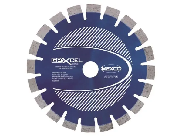 MEXCO XCEL GRADE Concrete Diamond Blade - 180 x 22mm