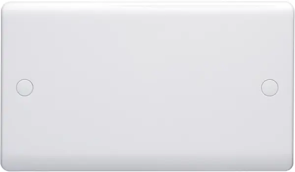 VOLEX 2 Gang Blanking Plate, White, BS EN 60670-1 Compliant