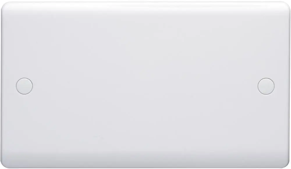 VOLEX 2 Plaques vierges 2 modules, Blanc, conforme à la norme BS EN 60670-1