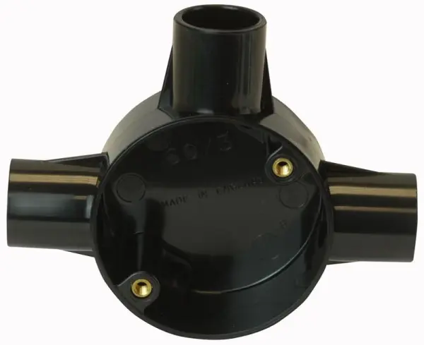 PRO POWER 3ウェイ Tボックス 20mm用 電気配線用 ブラック