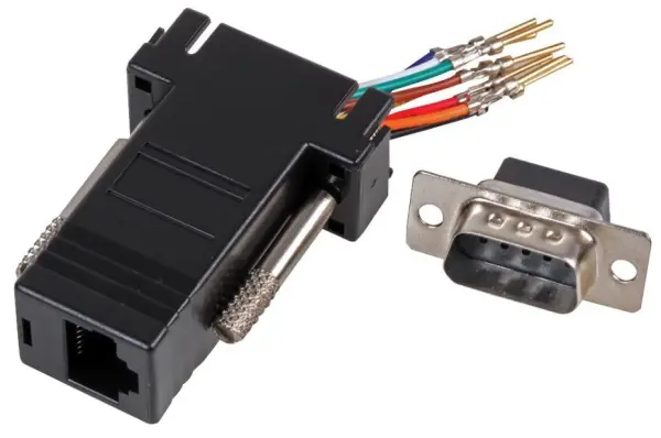 PRO-SIGNAL DB9 Male to RJ45 Female Serial Port Adaptor