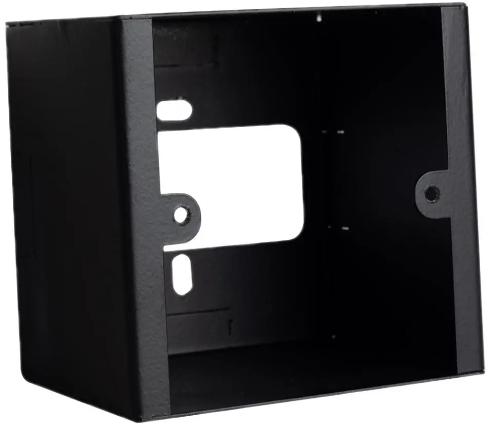 AVPLATES 75mm Metal Surface Box, 1 Gang, Black