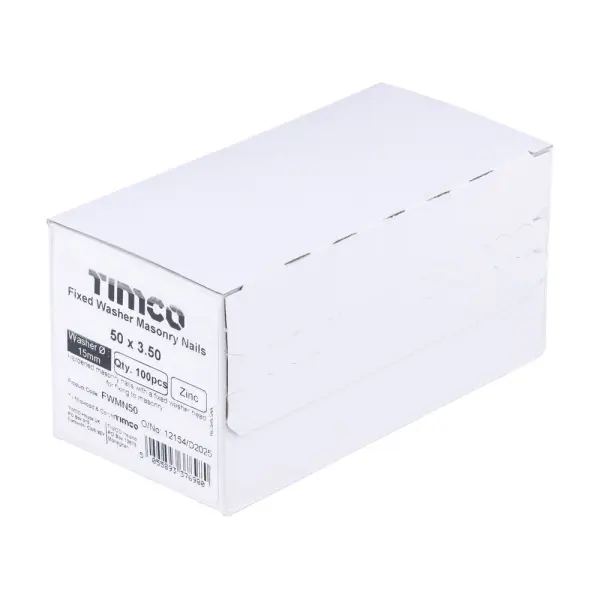 Timco Hardened Masonry Nail with Washer Head, 50 x 3.50 mm