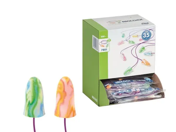 Moldex Spark Plugs Corded Earplugs, SNR 35 dB, Pack of 200 Pairs