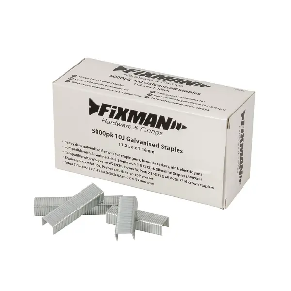 Fixman 10J Pregos Galvanizados, 5000un - 11.2 x 8 x 1.17mm