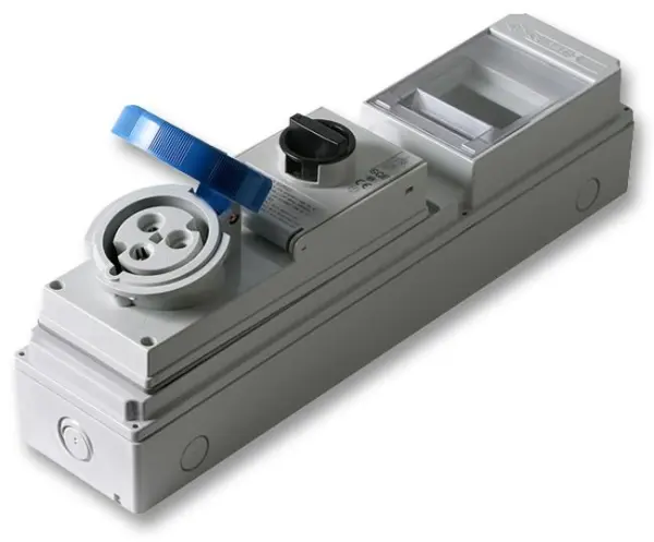 Prise CEE commutée et verrouillée PRO POWER 32A 240V avec RCD, Bleue