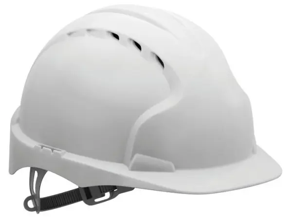 JSP Evo3 Comfort Plus Slip Ratchet Vented Safety Helmet - White